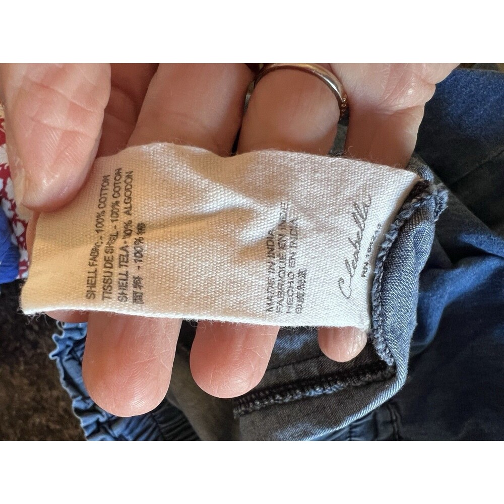 Cleobella Rena Denim Blue Jean Jogger Size Small Elastic Waist - Picture 7 of 8